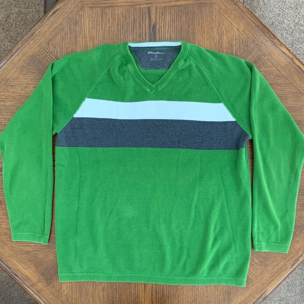 Eddie Bauer Men’s V-neck Pullover Sweater